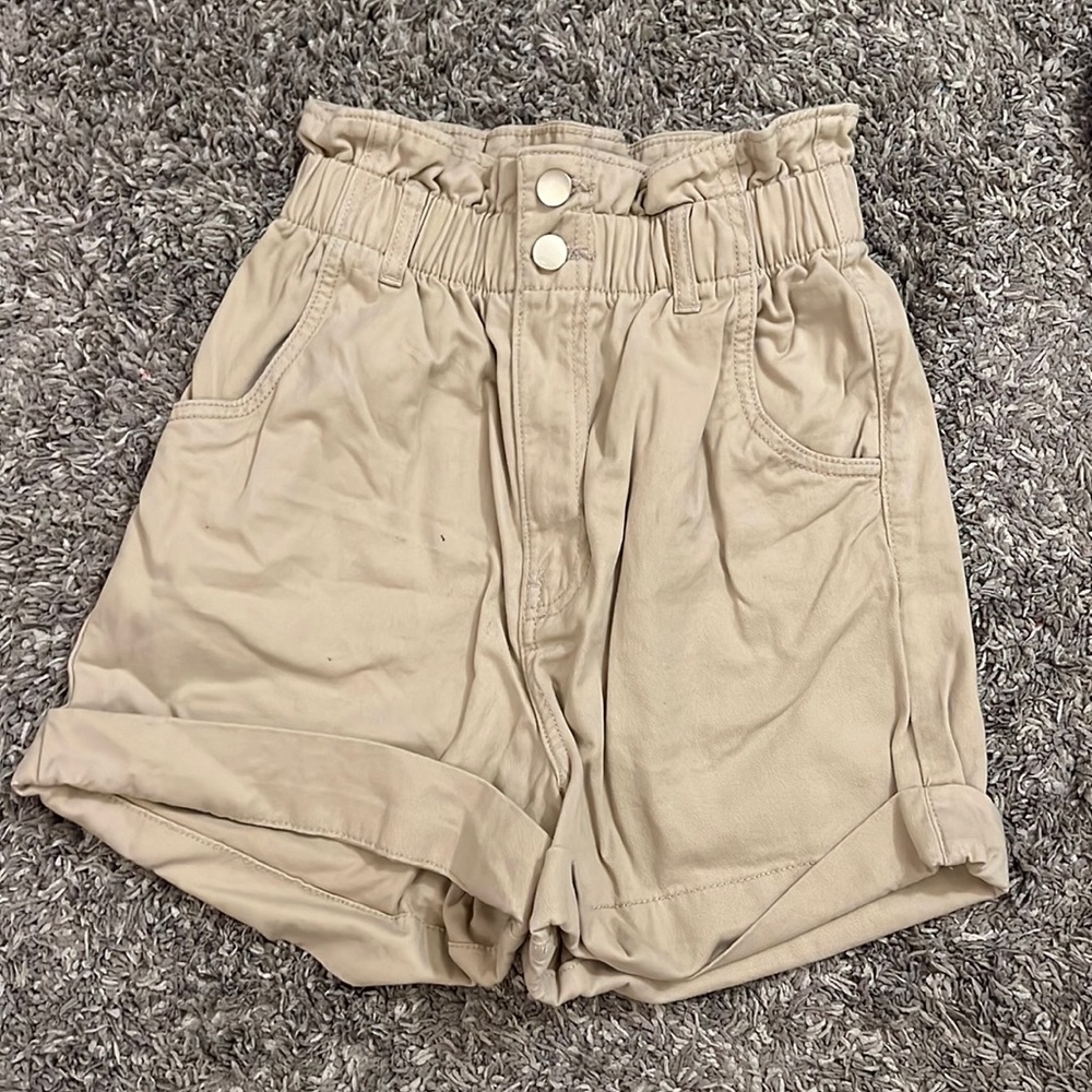 H and M paper bag high waist shorts